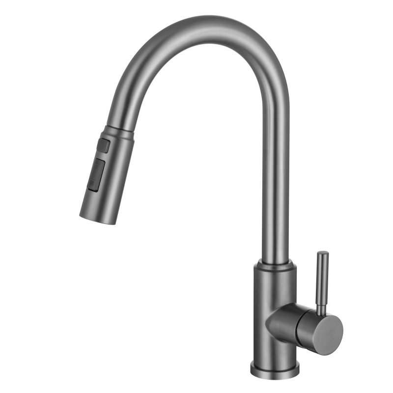 Pull-Down Single-Handle Kitchen Faucet with Sprayer 3 Modes