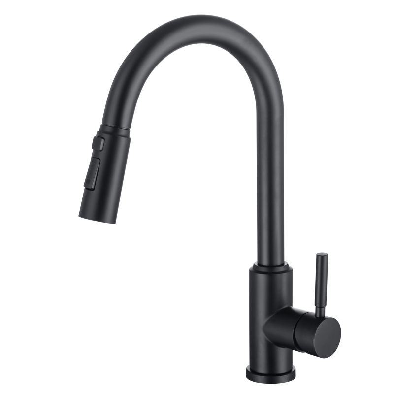 Pull-Down Single-Handle Kitchen Faucet with Sprayer 3 Modes