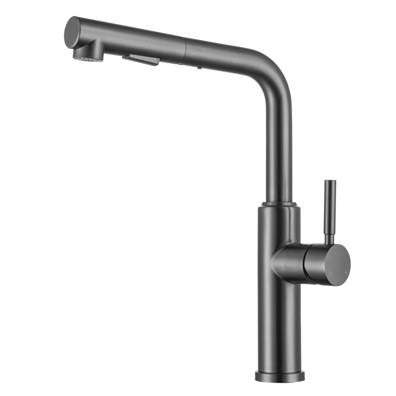 Stainless Steel Pull-Out Kitchen Faucet with Sprayer