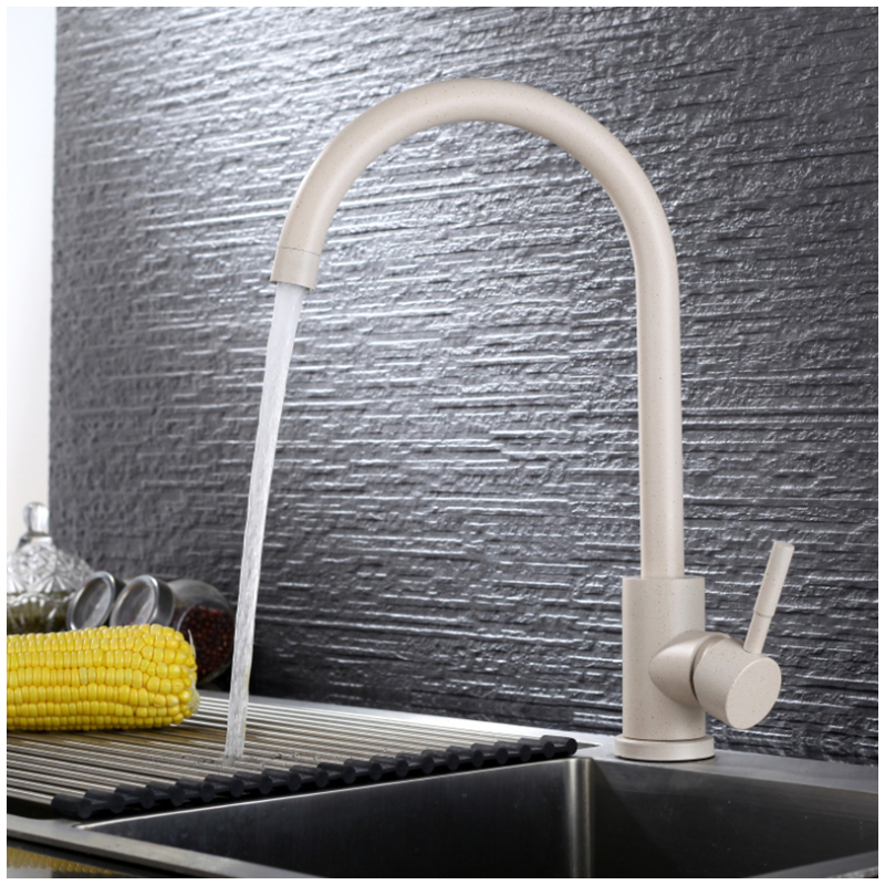 Modern Single Handle Kitchen Faucet with High Arc Spout