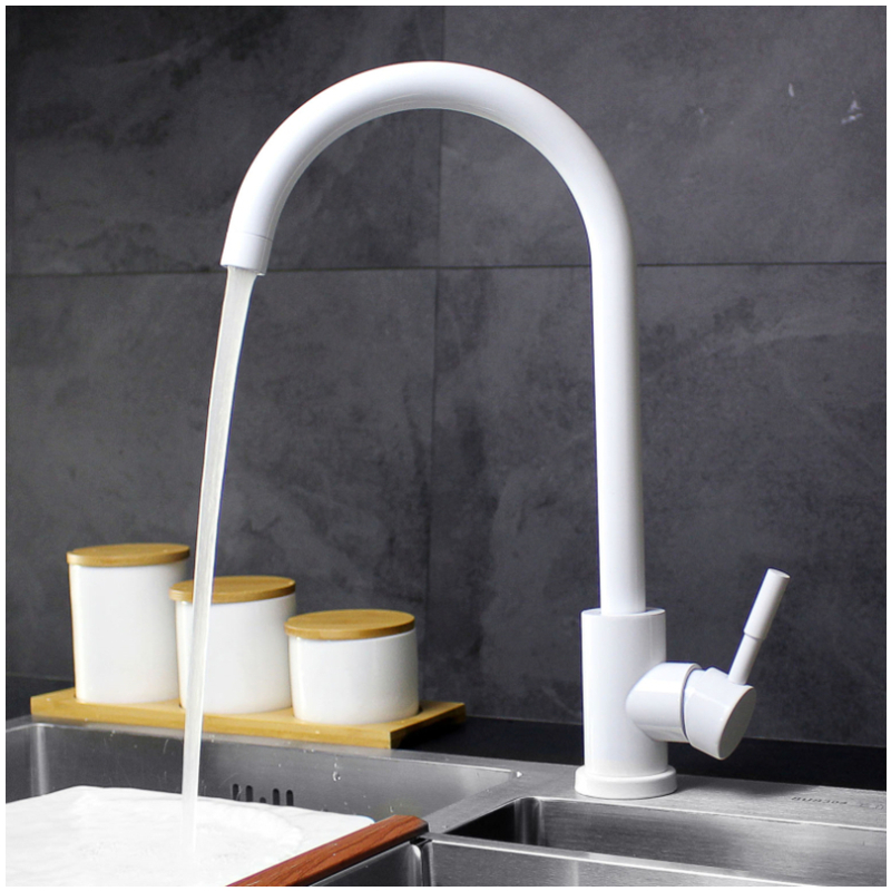 Modern Single Handle Kitchen Faucet with High Arc Spout