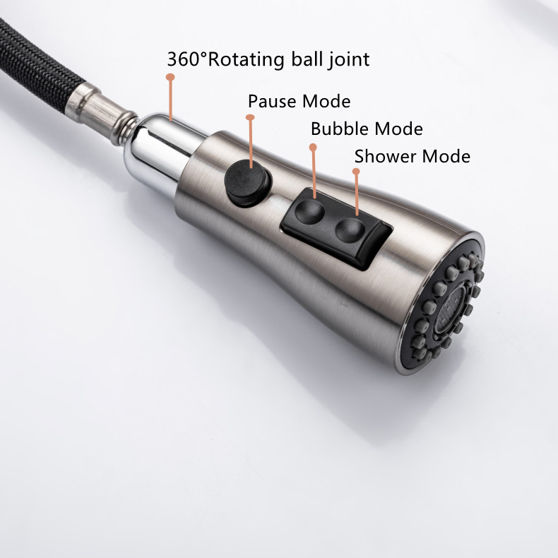 Single Hole Kitchen Faucet with Pull-Out Sprayer