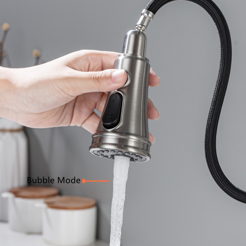 3-Function Sprayer Kitchen Faucet with Single Handle