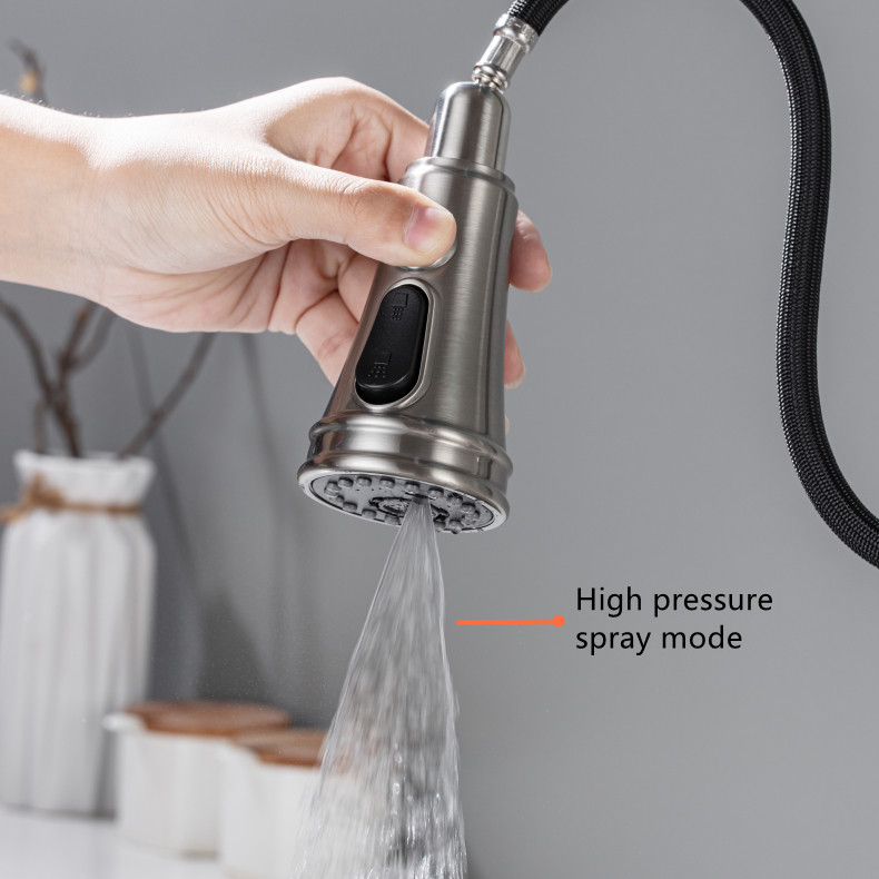 3-Function Sprayer Kitchen Faucet with Single Handle