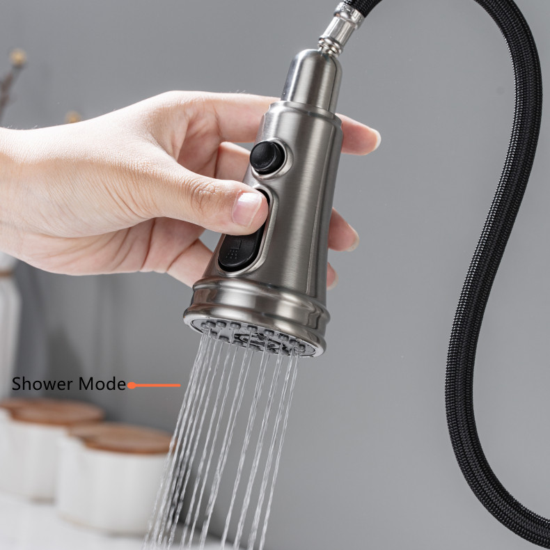 3-Function Sprayer Kitchen Faucet with Single Handle