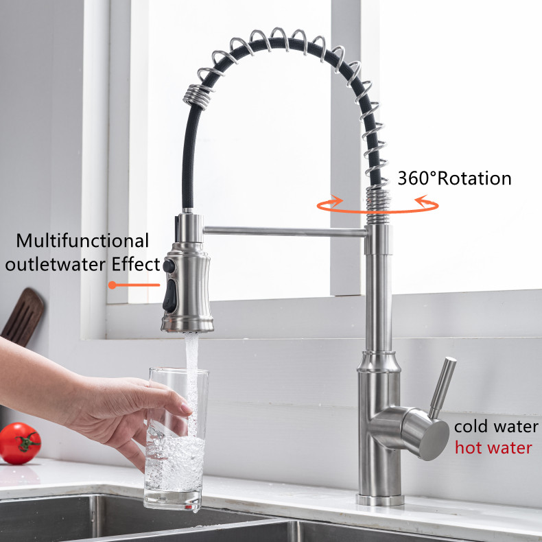3-Mode Spray Kitchen Faucet with Easy