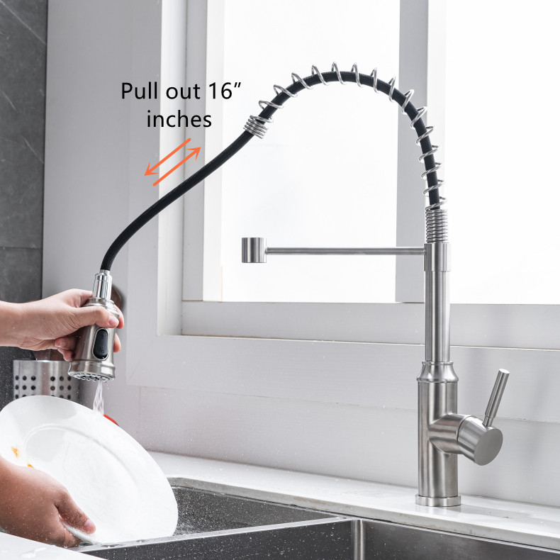 3-Mode Spray Kitchen Faucet with Easy