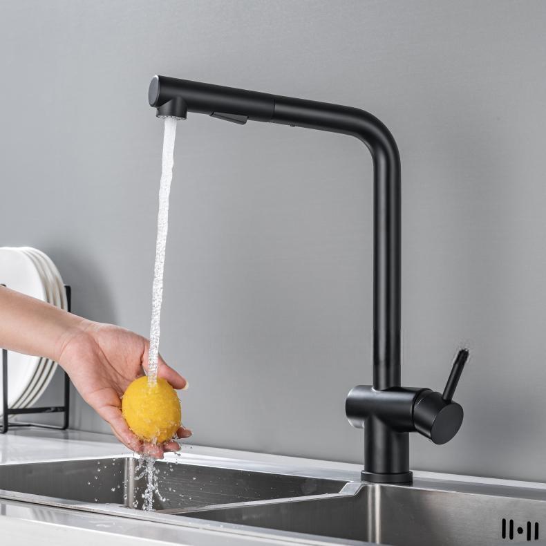 Commercial Style Pull-Out Kitchen Faucet with Dual Function Sprayer