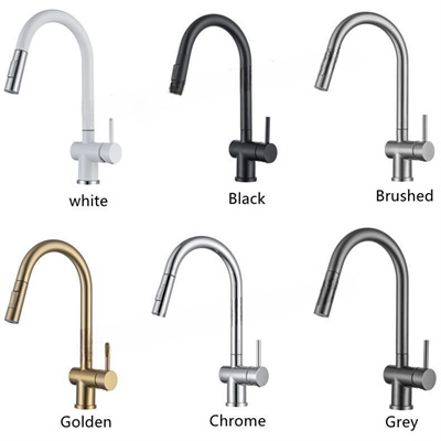 High-Arc Pull-Out Dual Spray Kitchen Faucet in Stainless Steel