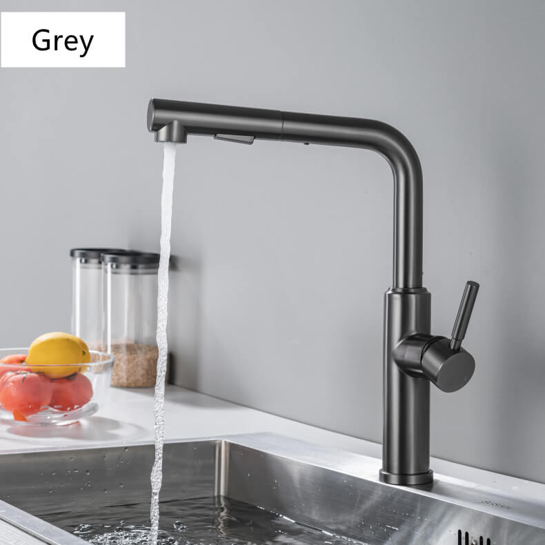 Stainless Steel Pull-Out Kitchen Faucet with Sprayer