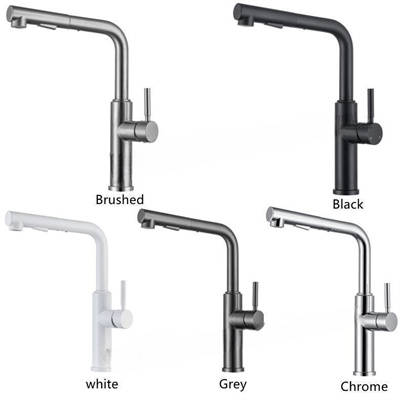 Stainless Steel Pull-Out Kitchen Faucet with Sprayer