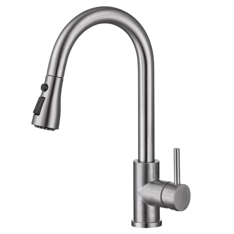 Single Hole Kitchen Faucet with Pull-Out Sprayer