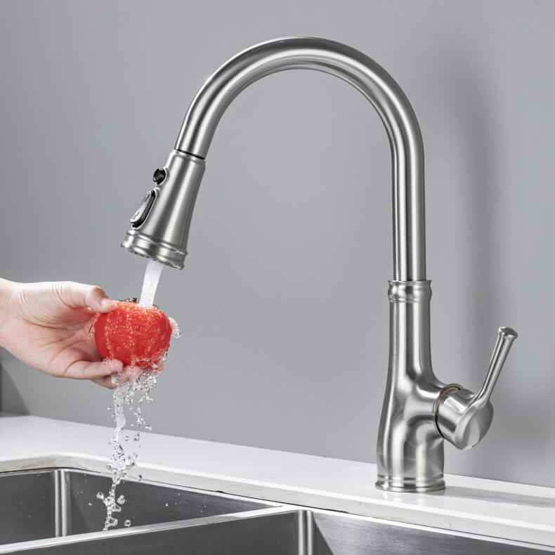 3-Function Sprayer Kitchen Faucet with Single Handle