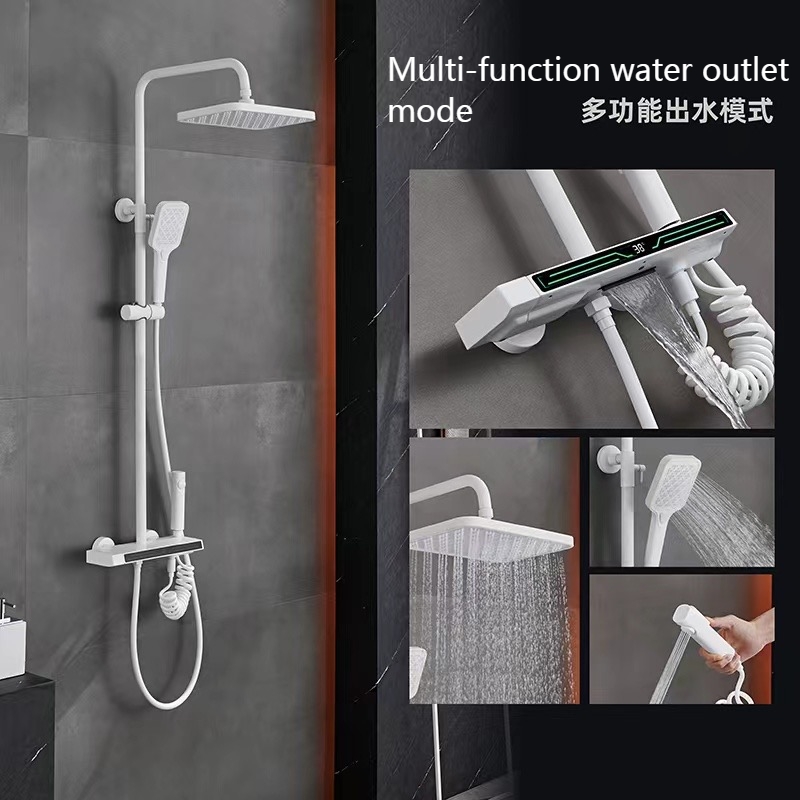Shower Faucet Set Rainfall Shower System with High Pressure Handheld Shower