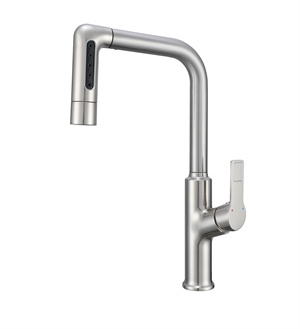 Gun Gray Modern Single Handle Kitchen Faucets