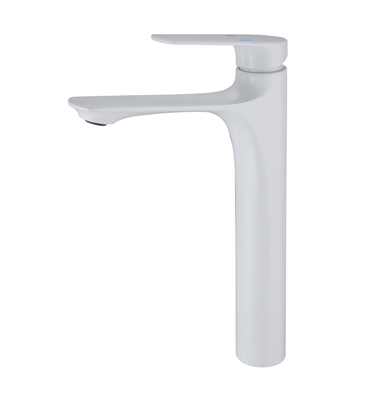 Tall Waterfall Spout Bathroom Faucet Single Handle One Hole Mixer Tap