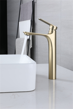 Tall Waterfall Spout Bathroom Faucet Single Handle One Hole Mixer Tap